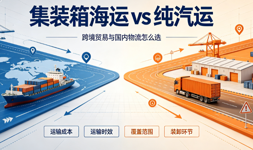 集装箱海运 vs 纯汽运：区别在哪？企业发货该怎样？